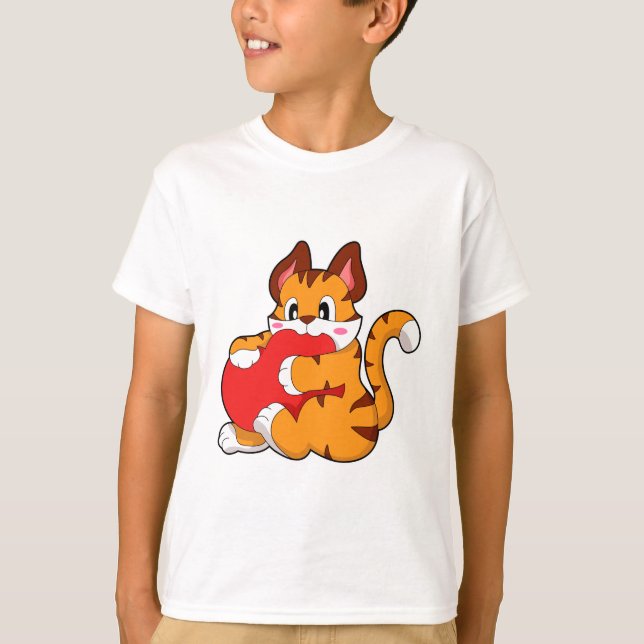 Camiseta Tigre cat em Love with Heart.PNG (Frente)
