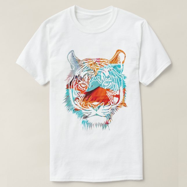 Camiseta Tigre colorido (Frente do Design)