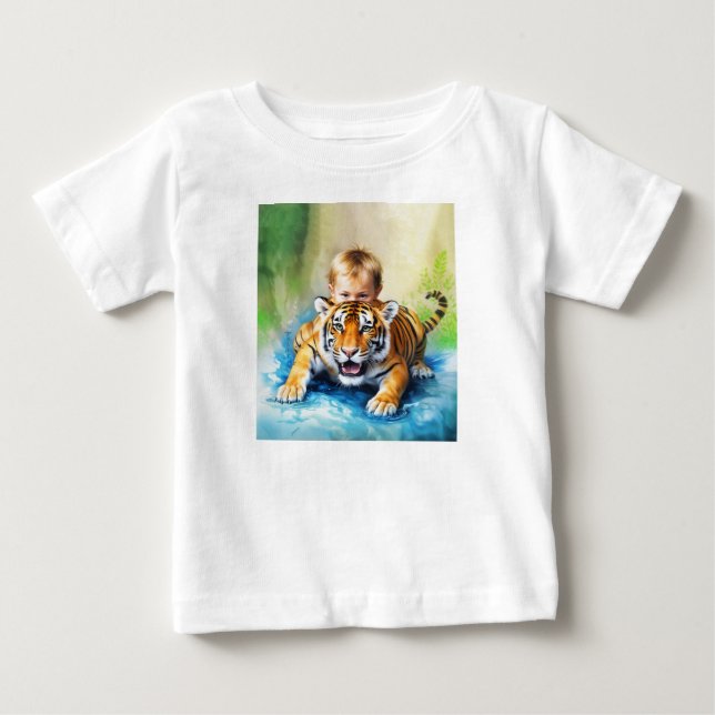 Camiseta tigre com bebê (Frente)