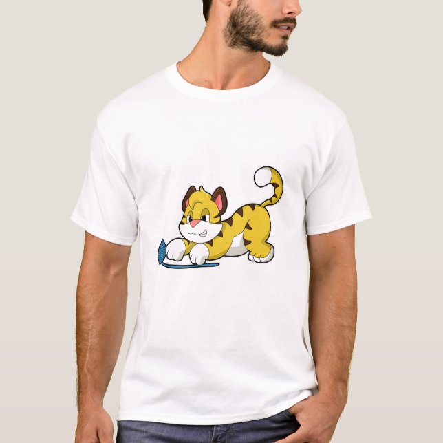 Camiseta Tigre com bola de fio Woll (Frente)