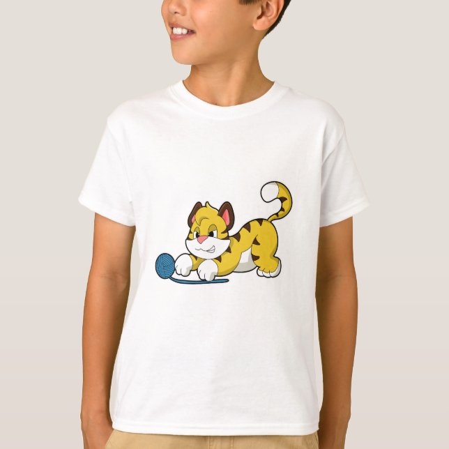 Camiseta Tigre com bola de fio Woll (Frente)