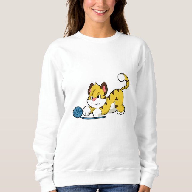 Camiseta Tigre com bola de fio Woll (Frente)