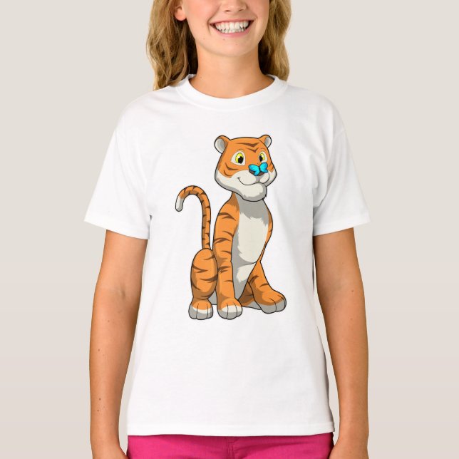 Camiseta Tigre com borboleta (Frente)