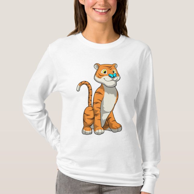Camiseta Tigre com borboleta (Frente)