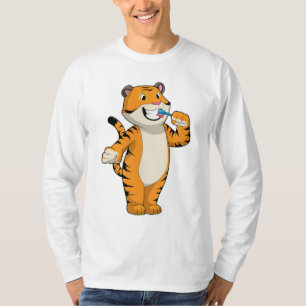 Camiseta Tigre com escova de dentes