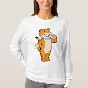 Camiseta Tigre com escova de dentes