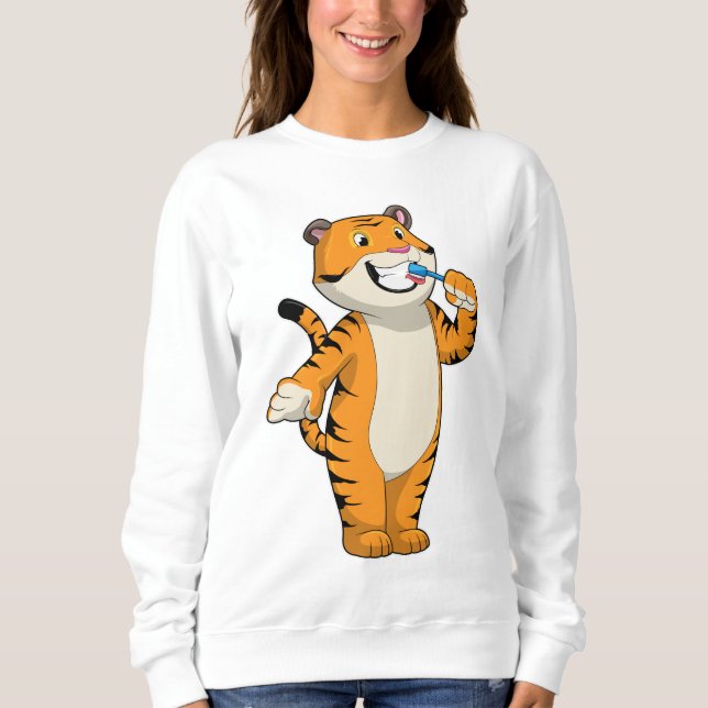 Camiseta Tigre com escova de dentes (Frente)