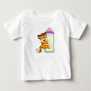 Camiseta Tigre com frasco para bebês de leite