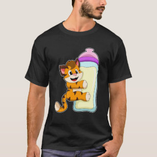 Camiseta Tigre com frasco para bebês de leite