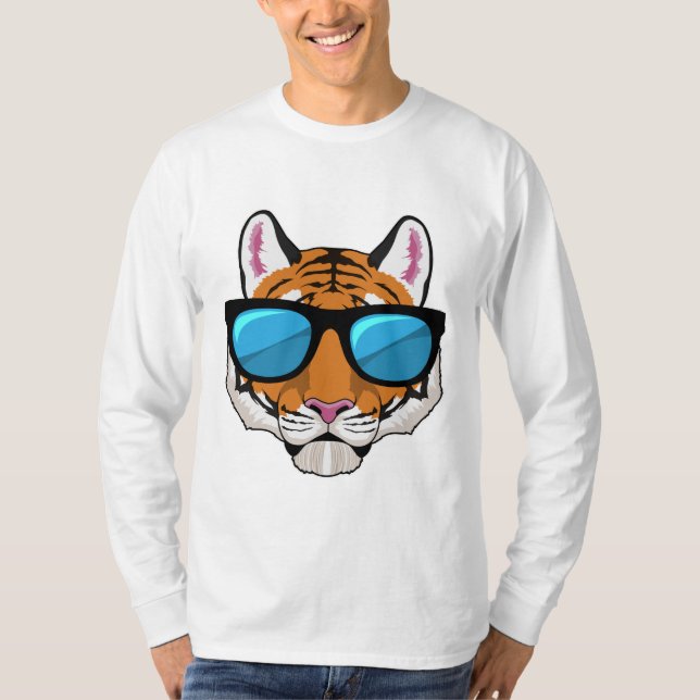 Camiseta Tigre com óculos de sol (Frente)