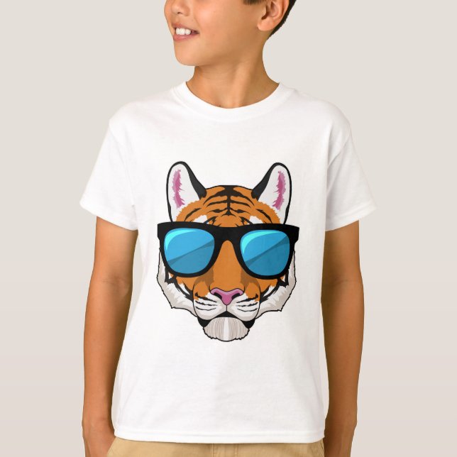 Camiseta Tigre com óculos de sol (Frente)