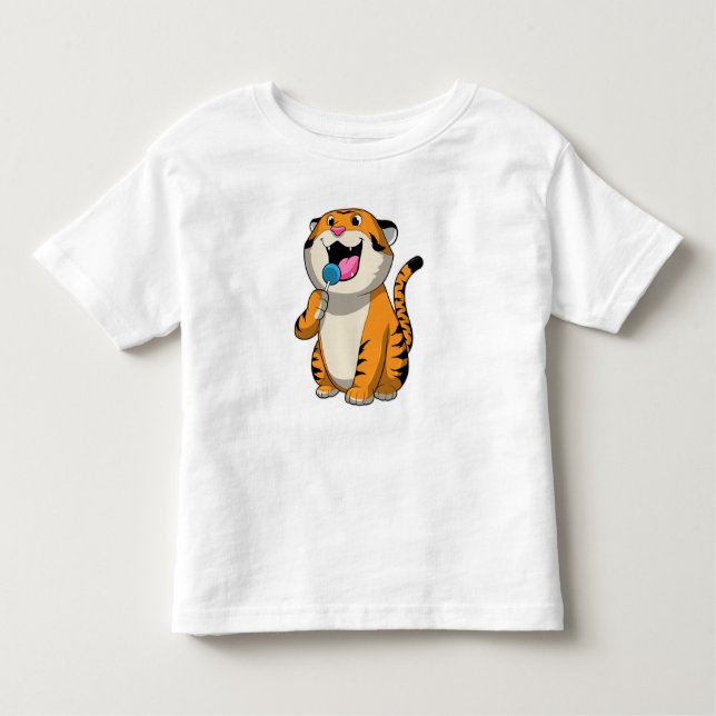 Camiseta Tigre com pirulito (Frente)