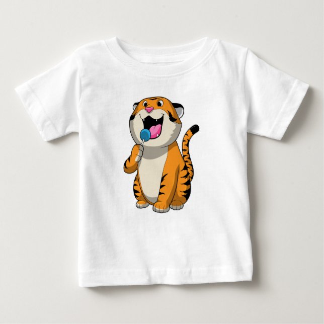 Camiseta Tigre com pirulito (Frente)