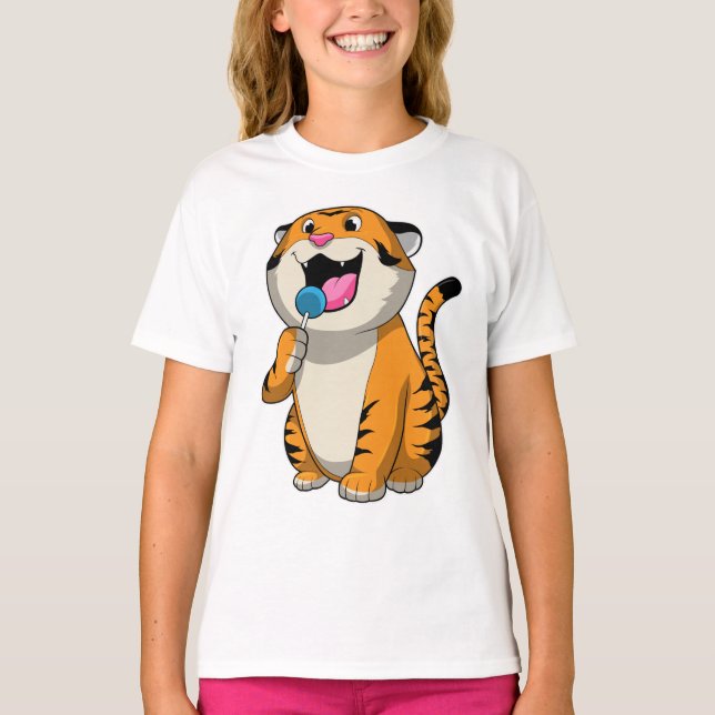 Camiseta Tigre com pirulito (Frente)