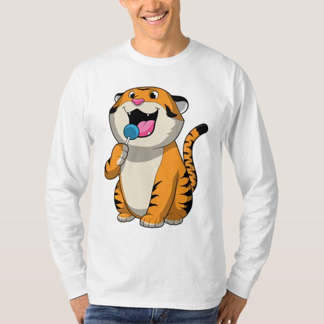 Camiseta Tigre com pirulito (Frente)
