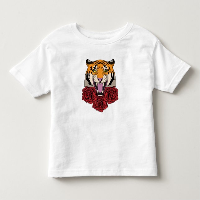 Camiseta Tigre com Rosas (Frente)