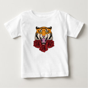 Camiseta Tigre com Rosas