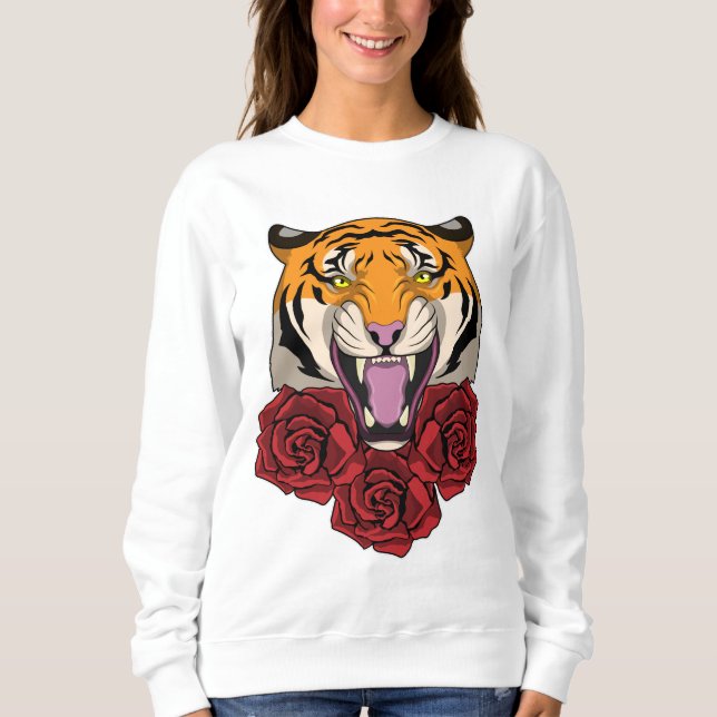 Camiseta Tigre com Rosas (Frente)