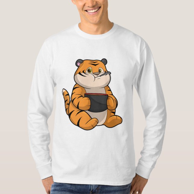 Camiseta Tigre comendo com a bola (Frente)