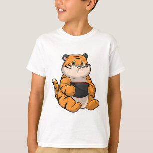 Camiseta Tigre comendo com a bola