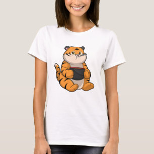Camiseta Tigre comendo com a bola