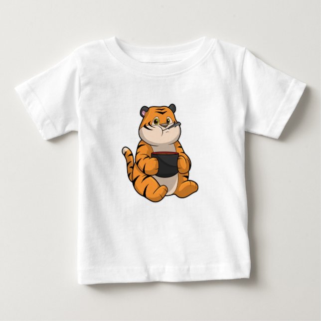 Camiseta Tigre comendo com a bola (Frente)