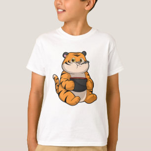 Camiseta Tigre comendo com a bola