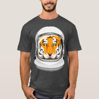 Camiseta Tigre como astronauta com capacete