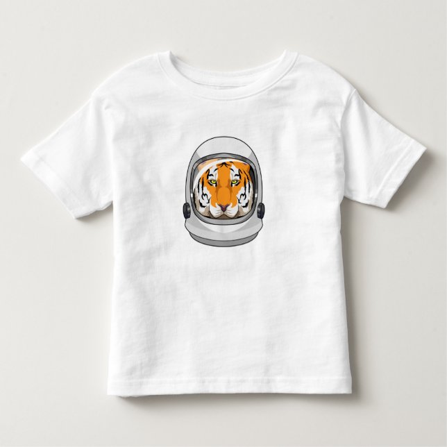 Camiseta Tigre como astronauta com capacete (Frente)