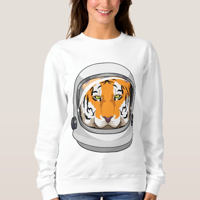 Camiseta Tigre como astronauta com capacete (Frente)