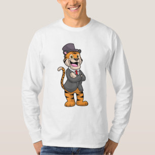 Camiseta Tigre como o Groom com Jaqueta e Chapéu