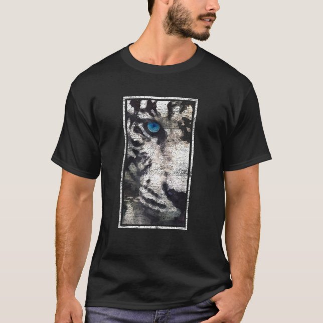 Camiseta Tigre da Selva de Gato Grande e Amante de os anima (Frente)