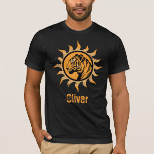 Camiseta Tigre da Vida Selvagem Vintage Sol