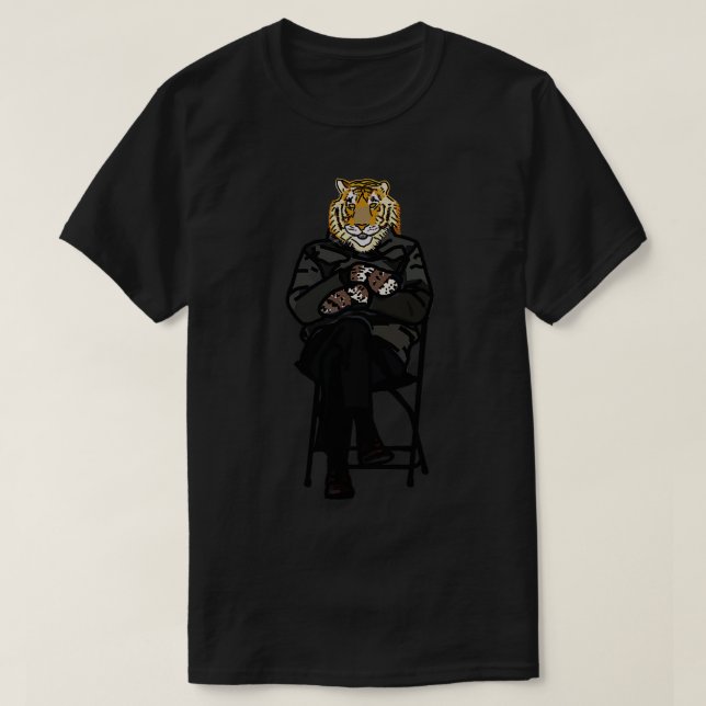 Camiseta Tigre de Animais legal em Sanders Mittens Memes (Frente do Design)