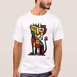 Camiseta Tigre de Arte Moderna Expressionista Abstrata Geom