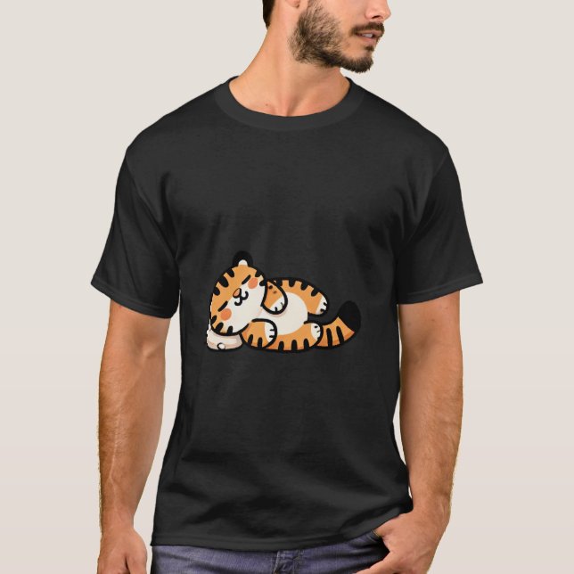 Camiseta Tigre de bebê adormecido (Frente)