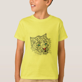 Camiseta Tigre de bebê de olhos azuis