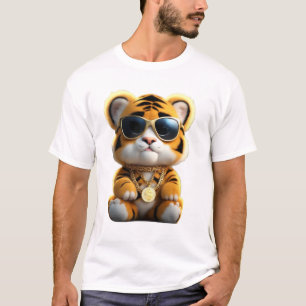 Camiseta Tigre De Bebê legal, Bonito E Fluffy
