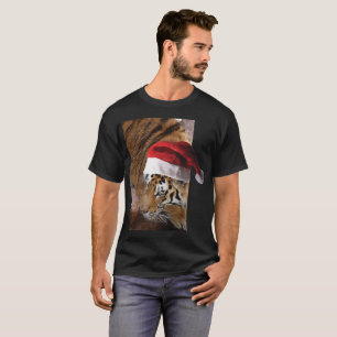 Camiseta Tigre-de-bengala de Natal