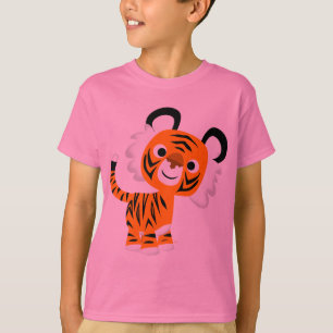 Camiseta Tigre de Cartoon Cute Inquisitivo