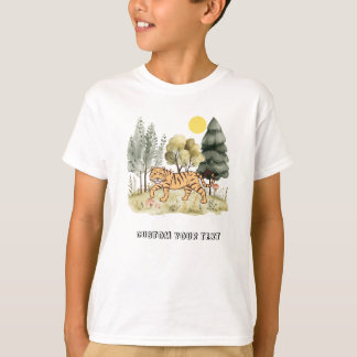 Camiseta Tigre de Corte com texto personalizado