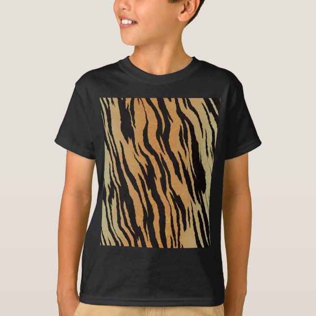Camiseta Tigre de fundo de textura de padrão uniforme (Frente)