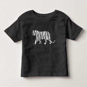 Camiseta Tigre de silicone preto e branco