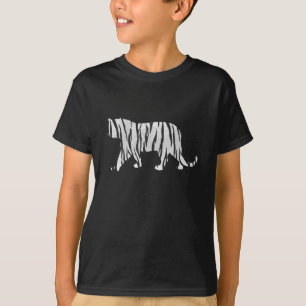 Camiseta Tigre de silicone preto e branco