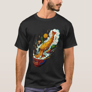Camiseta Tigre de Tempura Explodindo - Arte de Comida Japon