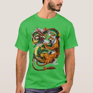 Camiseta Tigre do Dragão Japonês