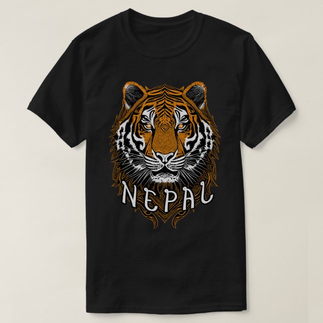 Camiseta Tigre do Nepal (Frente do Design)