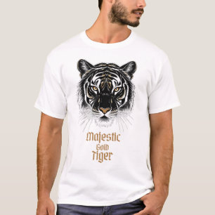 Camiseta Tigre Dourado majestoso