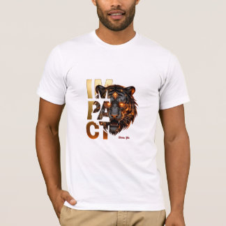 Camiseta Tigre Dourado Marrom 'IMPACTO' - Estética Dourada