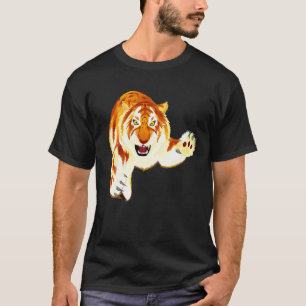 Camiseta Tigre Dourado Panthera Tigris Grande Felino Raro